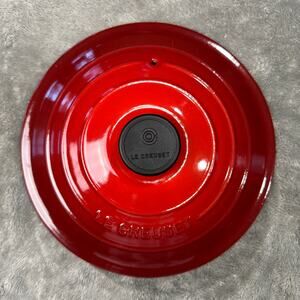 Le Creuset Replacement Lid #20 Colorful Red Enamel Cast Iron Top for Le Creuset
